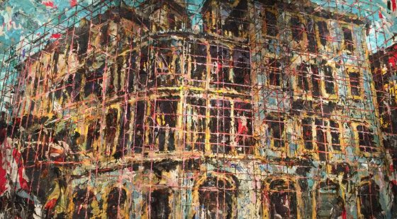 Ayman Baalbaki, Barakat Building 200×400 cm Mixed media: canvas 2015-2016